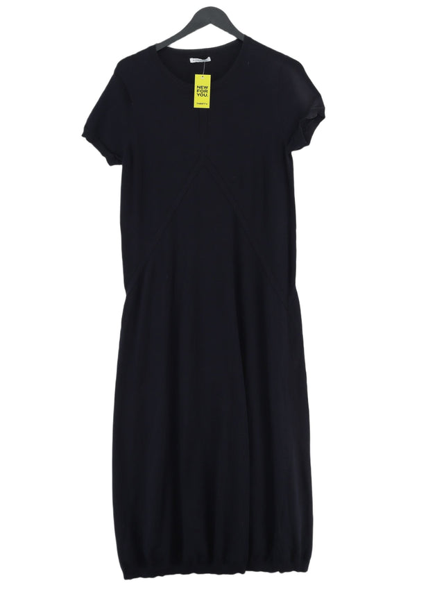 Nicole Farhi Women's Maxi Dress UK 14 Blue Cotton with Polyamide