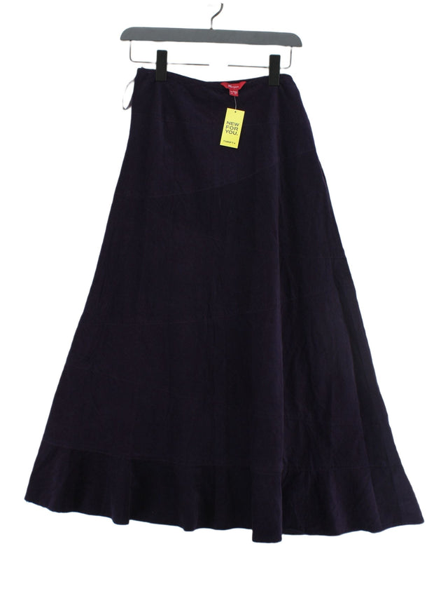 Monsoon Women's Maxi Skirt UK 10 Purple 100% Cotton