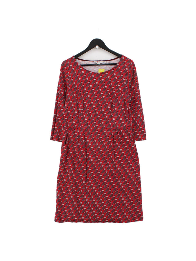 Boden Women's Midi Dress UK 16 Red 100% Cotton