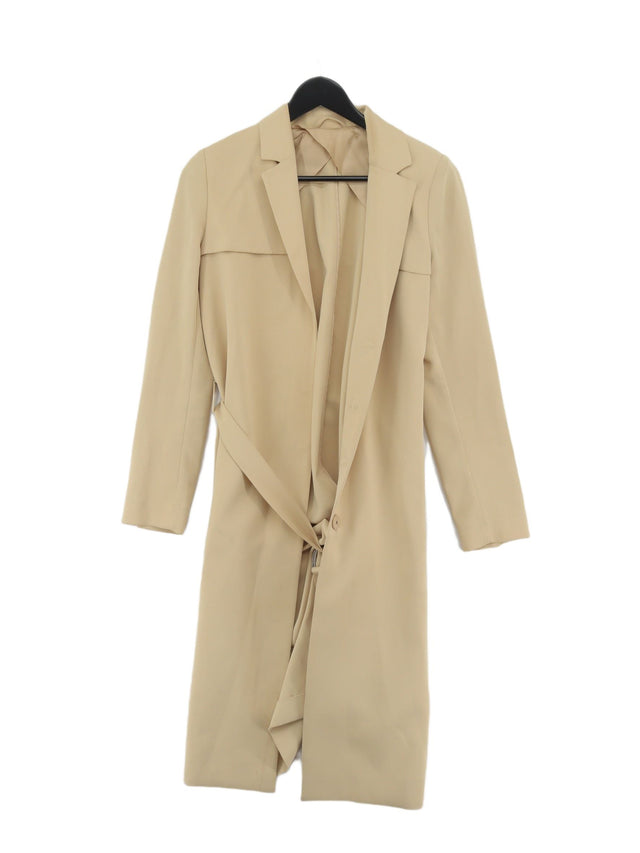 & Other Stories Women's Coat UK 8 Cream Elastane with Polyester, Viscose