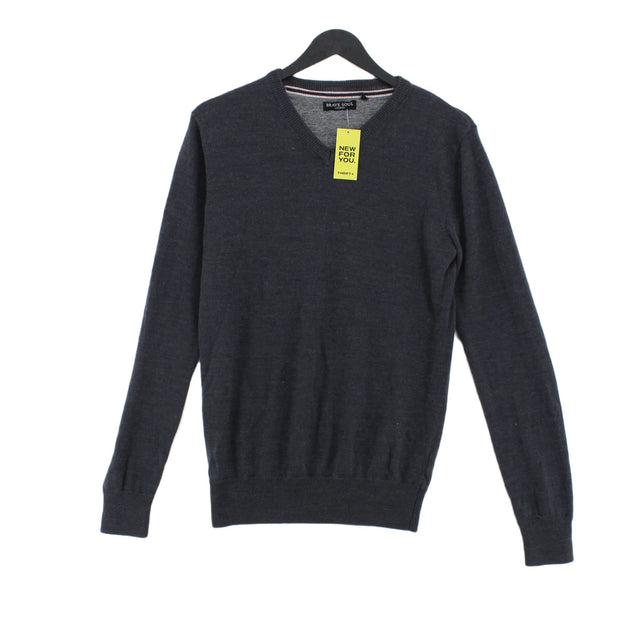 Brave Soul Men's Jumper S Grey 100% Acrylic