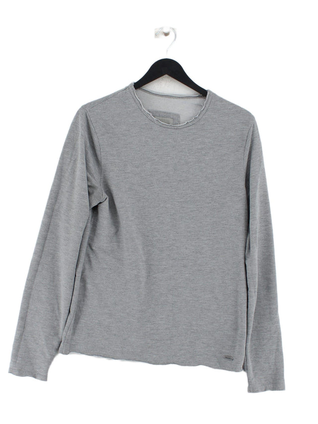 Bench Women's Top S Grey Cotton with Polyester