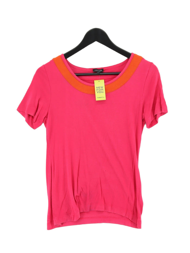 Jaeger Women's T-Shirt S Pink Viscose with Elastane