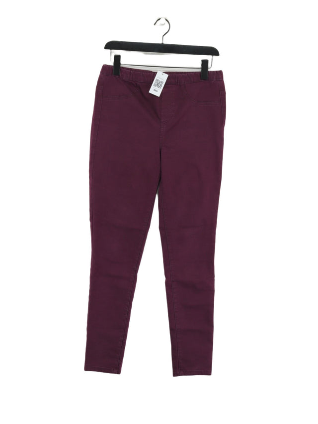 White Stuff Women's Jeans UK 12 Purple Cotton with Elastane, Polyester
