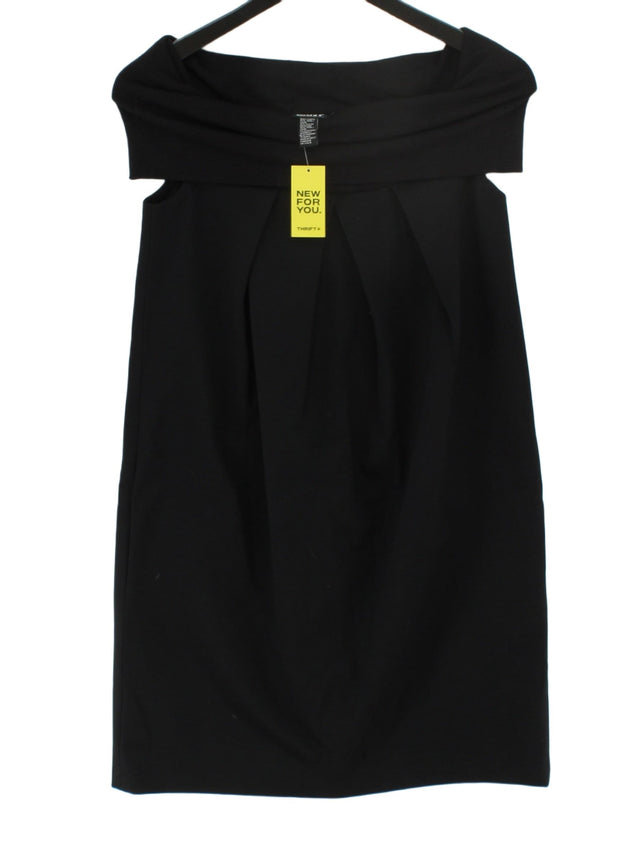 DKNY Women's Mini Dress UK 4 Black Wool with Elastane, Nylon