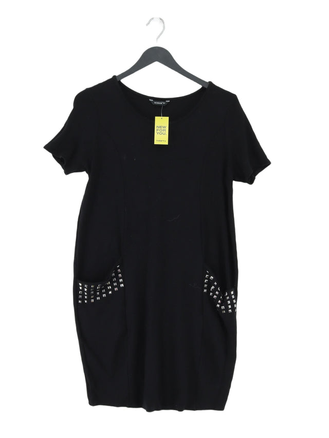 Roman Women's Midi Dress UK 12 Black Viscose with Elastane, Nylon