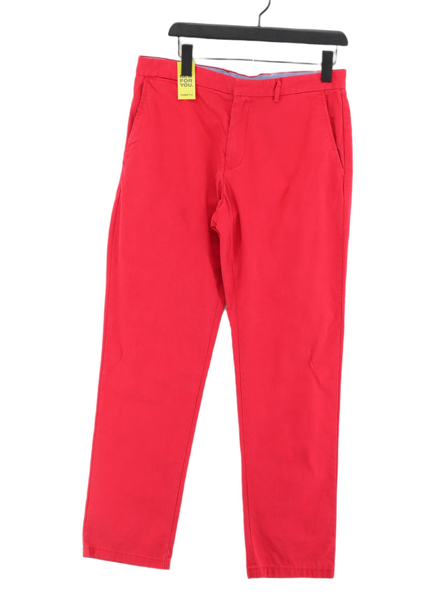 Tommy Hilfiger Men's Trousers W 34 in; L 32 in Red 100% Cotton