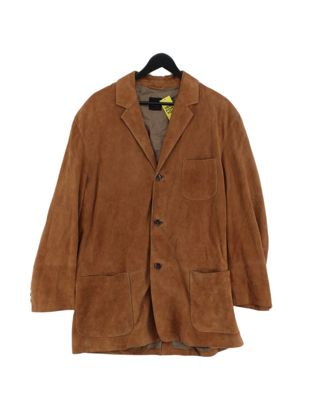 Boss Men's Jacket Chest: 44 in Tan Viscose with Other