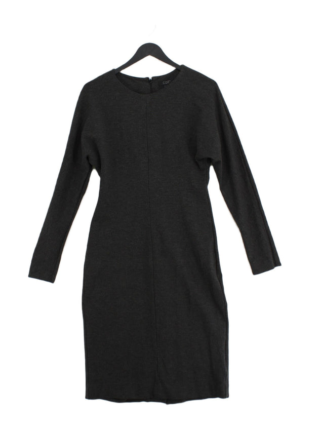 COS Women's Midi Dress UK 10 Grey Viscose with Elastane, Polyamide