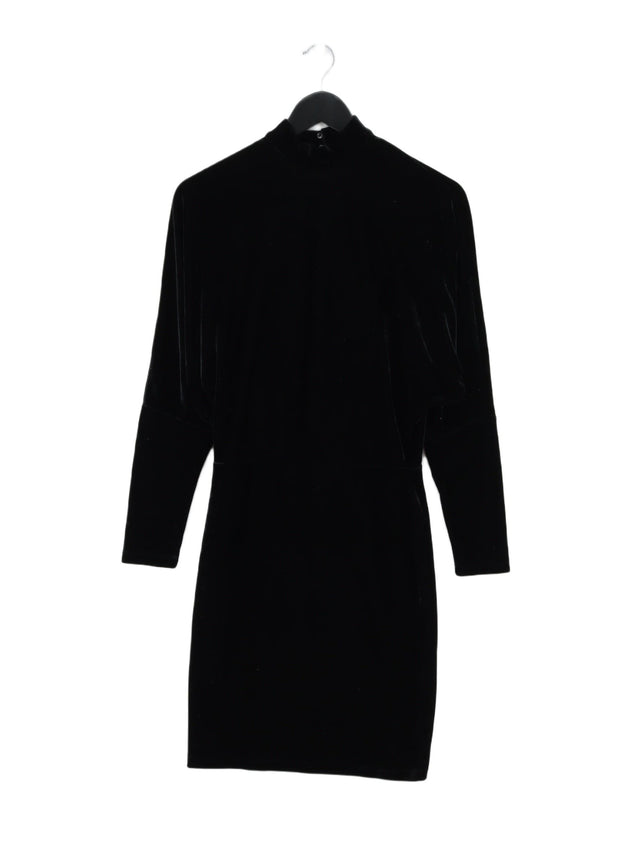 Reiss Women's Midi Dress UK 6 Black Polyester with Elastane