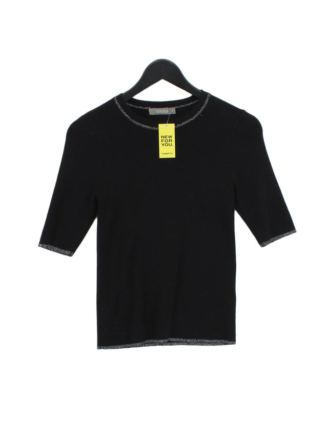 Oasis Women's Jumper XS Black Cotton with Viscose