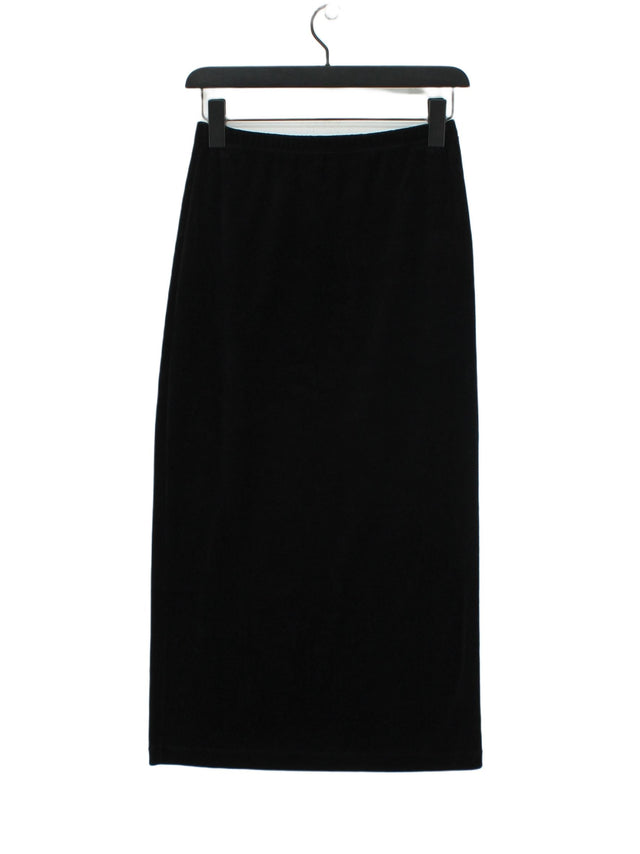 Monsoon Women's Midi Skirt UK 12 Black Cotton with Polyester