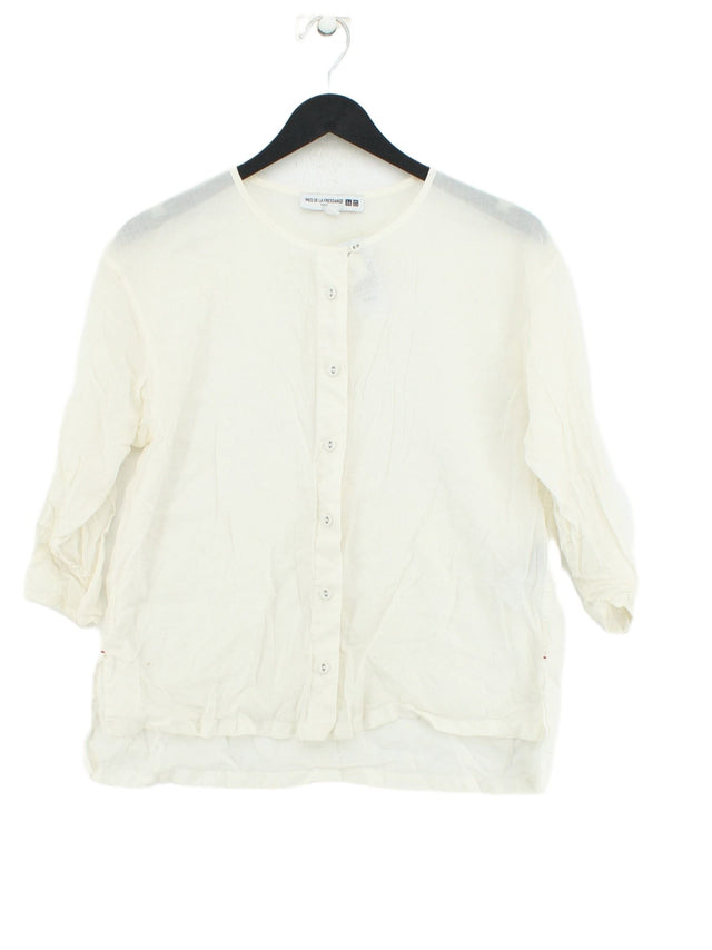 Uniqlo Women's Blouse XS White 100% Cotton