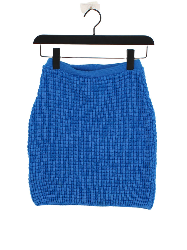 Missy Empire Women's Mini Skirt S Blue 100% Acrylic
