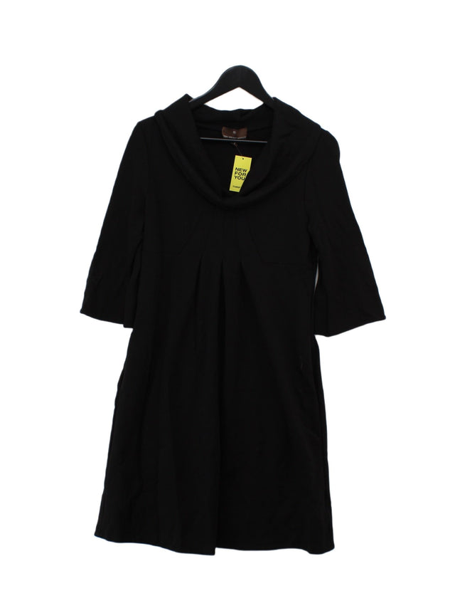 Fenn Wright Manson Women's Midi Dress UK 12 Black Viscose with Other, Polyamide