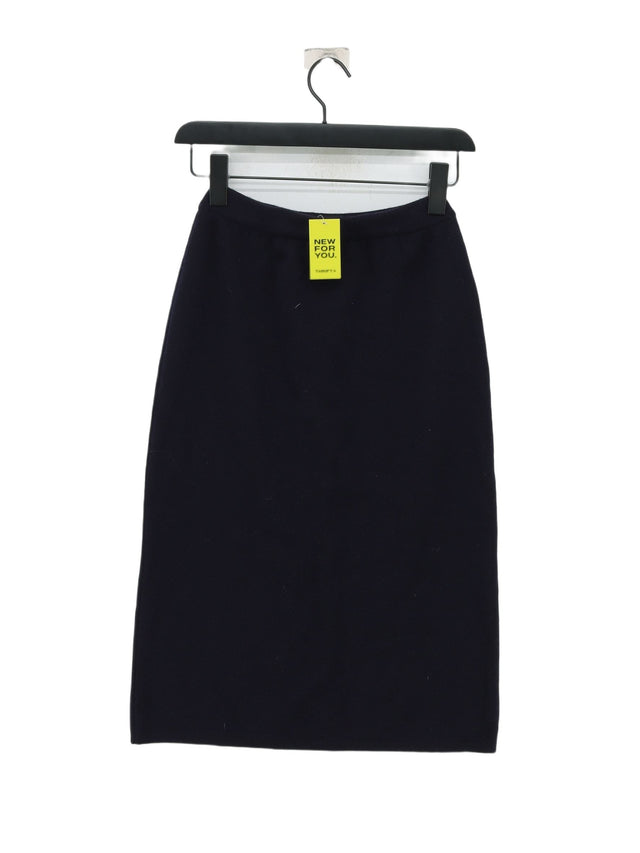 Jaeger Women's Midi Skirt S Blue 100% Wool