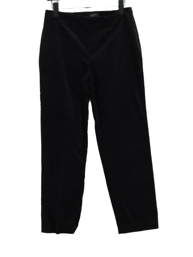 Talbots Women's Suit Trousers UK 8 Black Cotton with Other