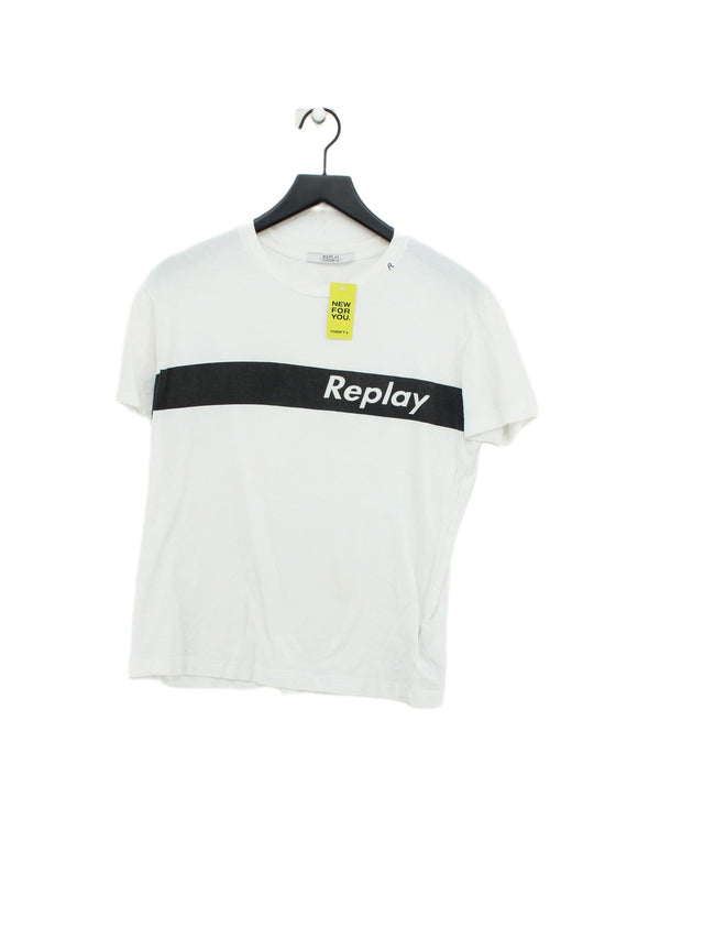 Replay Women's T-Shirt S White 100% Cotton