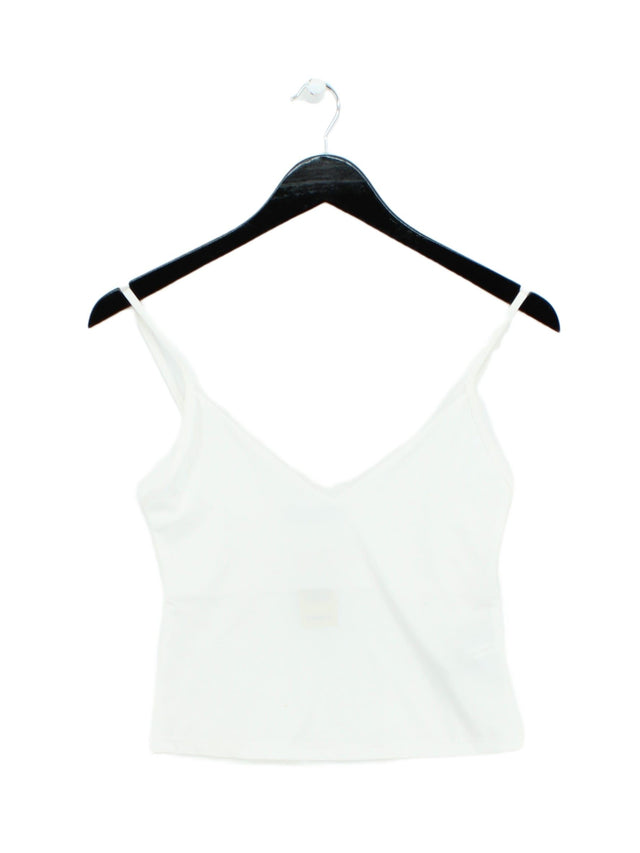 Zara Women's T-Shirt M White 100% Cotton