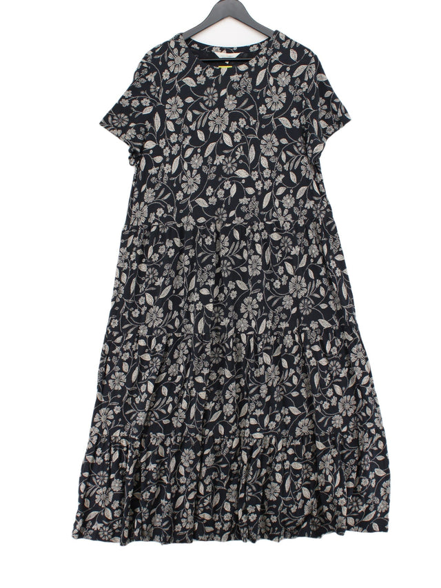 Seasalt Women's Maxi Dress UK 18 Black 100% Cotton