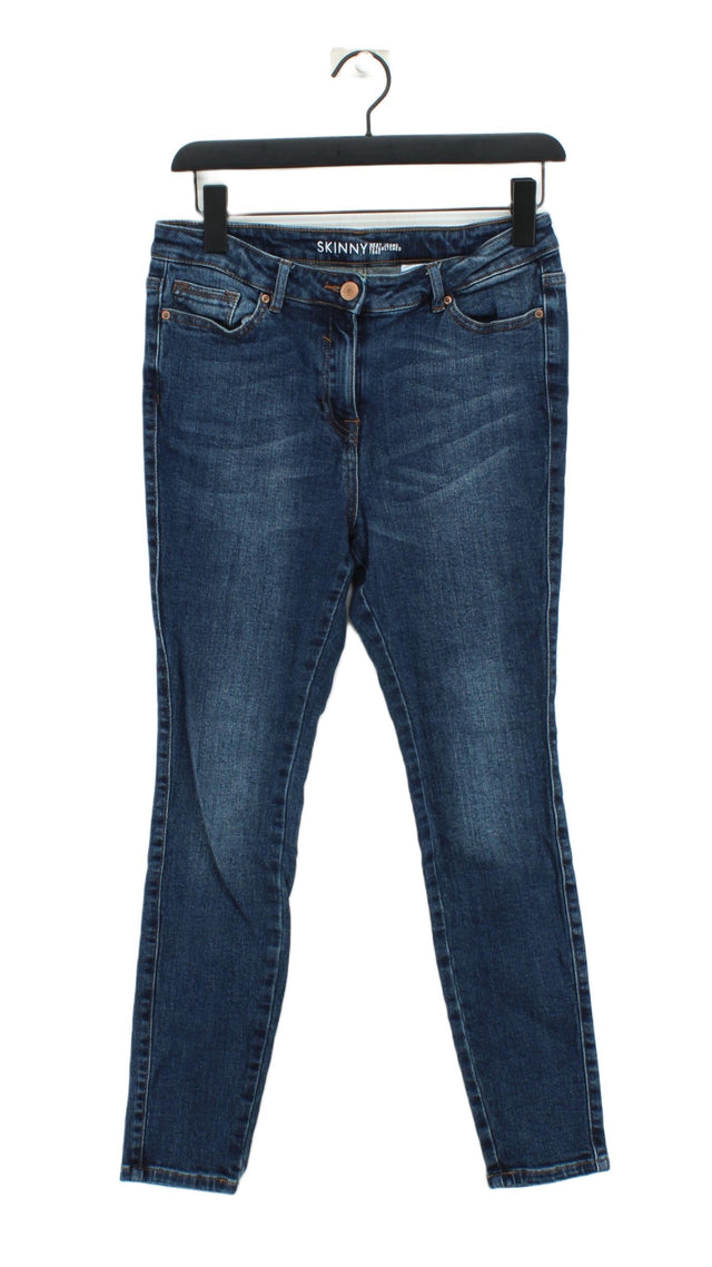 Next Women's Jeans UK 12 Blue Cotton with Elastane