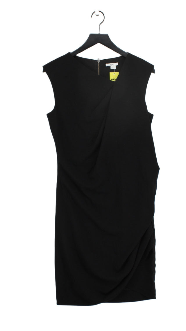 Helmut Lang Women's Midi Dress L Black Polyester with Spandex