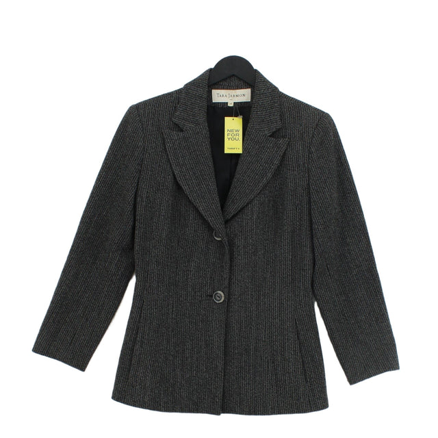 Tara Jarmon Women's Blazer UK 10 Grey Wool with Polyamide