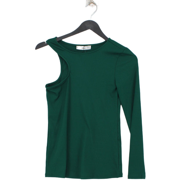 MNG Women's Blouse S Green Polyester with Elastane