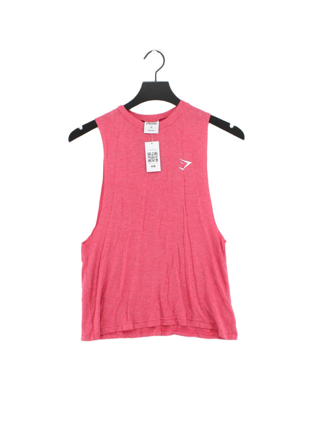Gymshark Women's T-Shirt XS Pink Viscose with Elastane