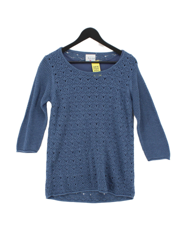 Country Rose Women's Jumper M Blue Cotton with Acrylic, Elastane