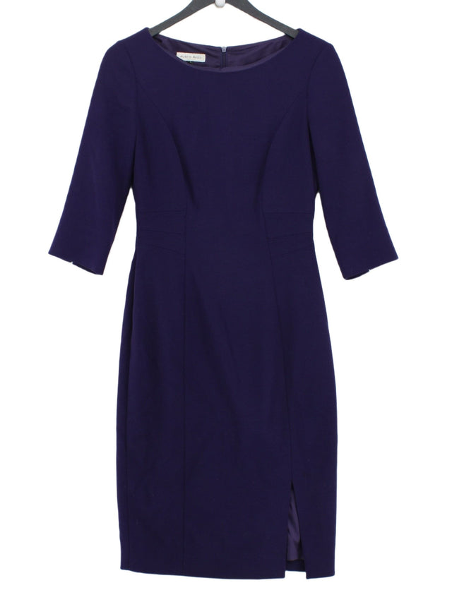 Austin Reed Women's Midi Dress UK 8 Purple Polyester with Elastane, Viscose
