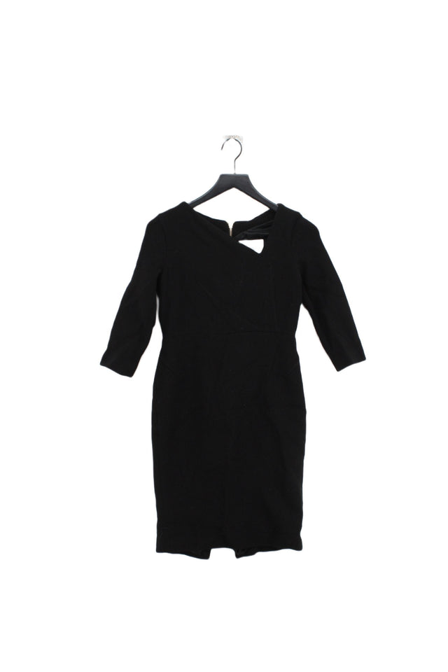 L.K. Bennett Women's Midi Dress UK 14 Black Polyester with Wool