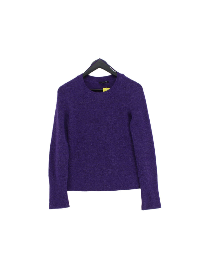 COS Women's Jumper S Purple Cotton with Other, Polyamide, Wool