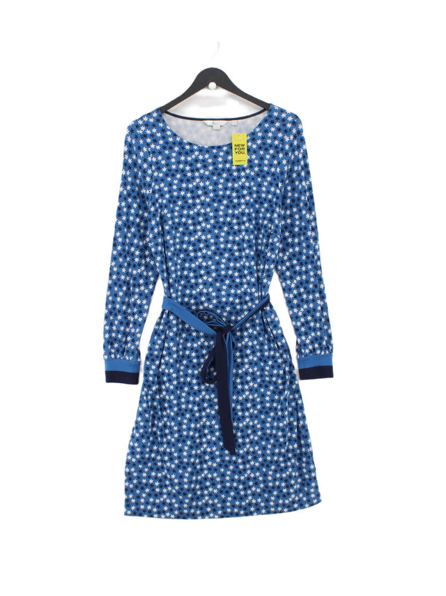 Boden Women's Midi Dress UK 14 Blue Cotton with Elastane, Other