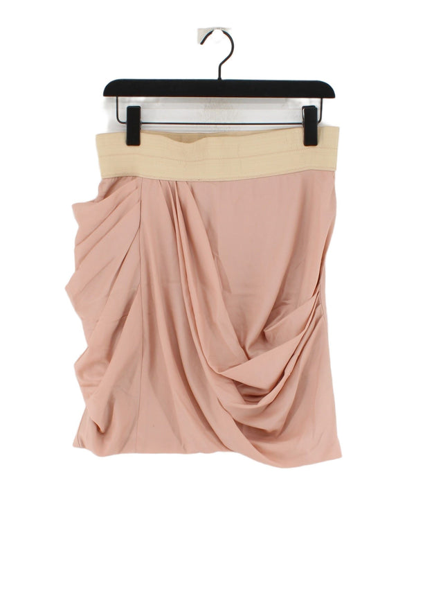 Elizabeth And James Women's Mini Skirt UK 8 Pink 100% Polyester