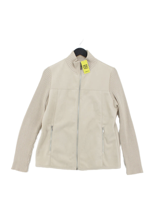 Maine Women's Jacket UK 12 Cream Polyester with Acrylic, Cotton