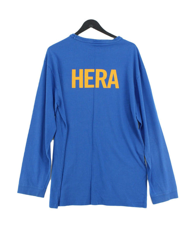 Hera Men's T-Shirt S Blue 100% Cotton