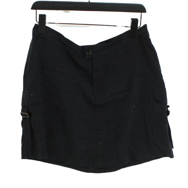 Next Women's Midi Skirt UK 14 Black Lyocell Modal with Polyester