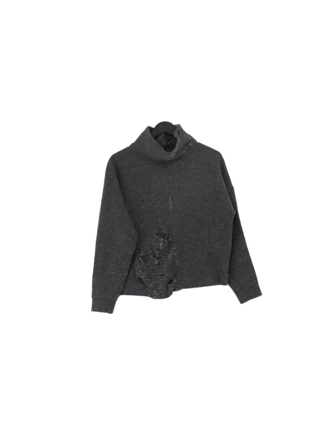 COS Women's Jumper S Grey Wool with Cotton
