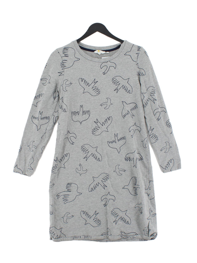 Boden Women's Midi Dress UK 10 Grey Cotton with Elastane