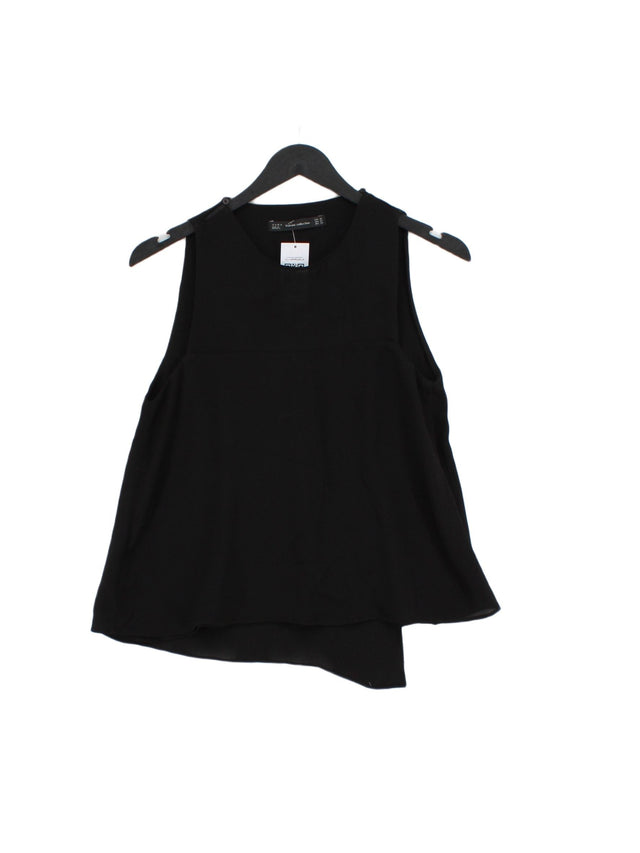 Zara Women's Blouse XS Black 100% Polyester