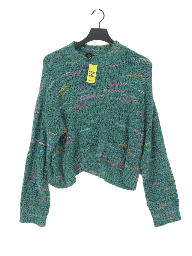 Urban Outfitters Women's Jumper S Green Acrylic with Polyamide