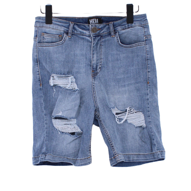 Hera Men's Shorts W 28 in Blue Cotton with Elastane, Polyester