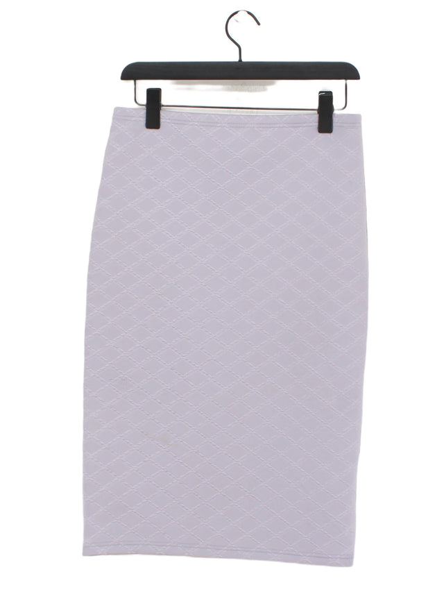 Topshop Women's Maxi Skirt UK 12 Purple Polyester with Elastane