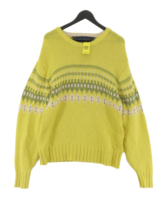 Tommy Hilfiger Women's Jumper XXL Yellow 100% Wool