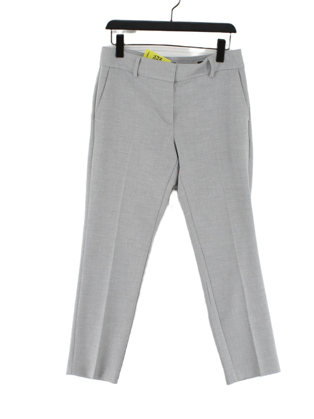 Loft Women's Suit Trousers UK 10 Grey Polyester with Viscose