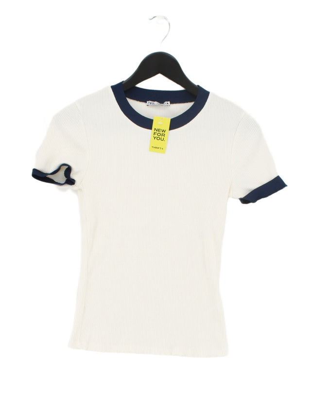 Zara Women's T-Shirt M White 100% Other