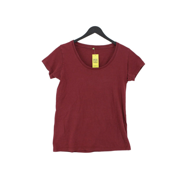 Rapanui Women's Top UK 12 Red 100% Cotton