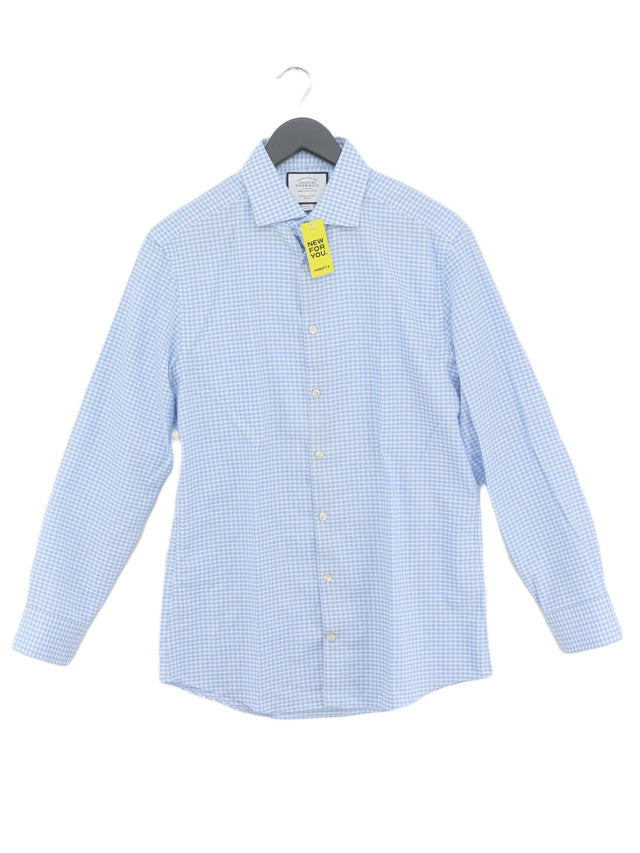 Charles Tyrwhitt Men's Shirt Chest: 40 in Blue 100% Cotton