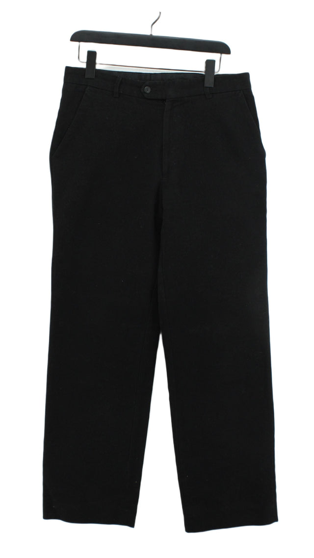 Jonathan Adams Men's Suit Trousers W 34 in Black 100% Cotton